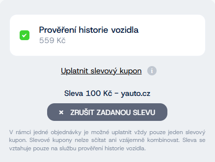 Jak vypadá uplatněná sleva