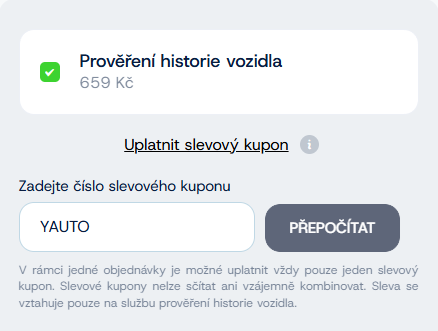 Jak zadat slevový kód YAUTO